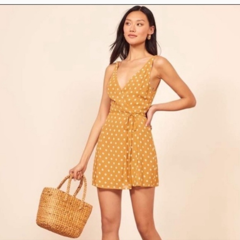 REFORMATION POLKA-DOT GEORGETTE